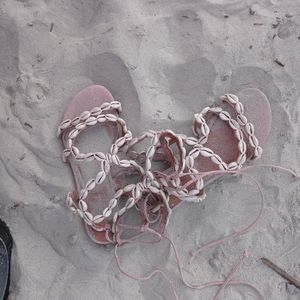 Cowrie Shell Goddess Yemaya Ankle Gladiator Sandal